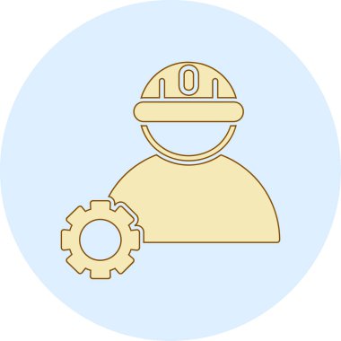 Kask simgesi vektör illüstrasyonu