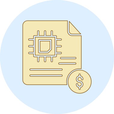 Para için. Web simgesi basit illüstrasyon