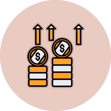 Para simgesinin vektör illüstrasyonu