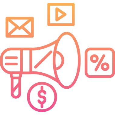 reklam pazarlama megafon simgesi