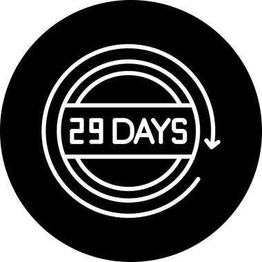 Yuvarlak daire simgesine sahip siyah ve beyaz vektör illüstrasyonu