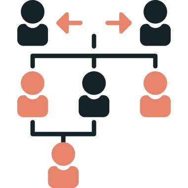 hiyerarşi. Web simgesi basit illüstrasyon
