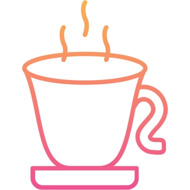 Kahve. Web simgesi basit illüstrasyon