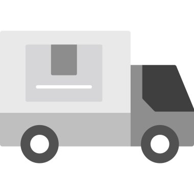 kargo minibüsü simgesi doldurulmuş taslak biçiminde