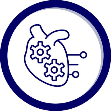 Modern bir dişli tasarım simgesinin vektör çizimi