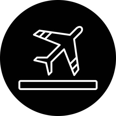 Havaalanı ikon vektör illüstrasyonu