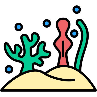 Deniz kabuğu. Web simgesi basit illüstrasyon