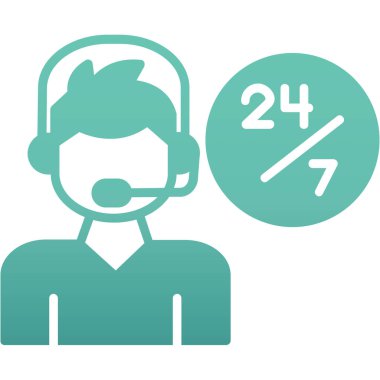 Çağrı merkezi operatör simgesi. vektör grafiği