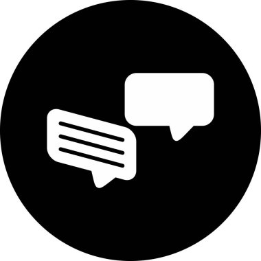 Sohbet simgesinin vektör illüstrasyonu