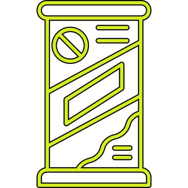 Yeşil ve beyaz bir ikonun vektör illüstrasyonu