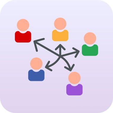 Sosyal ağlar simgesi. vektör illüstrasyonu