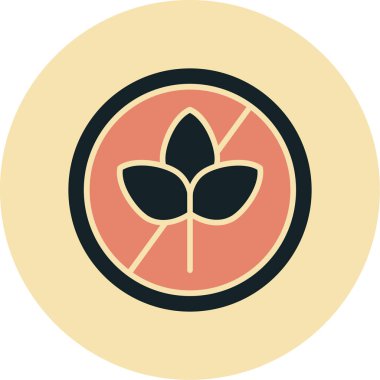 Bitki simgesinin vektör illüstrasyonu