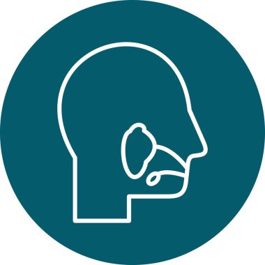 Beyin. Web simgesi basit illüstrasyon