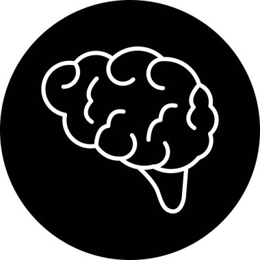 beyin ikonu vektör illüstrasyonu