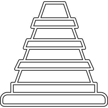 piramit simgesi, piramit simgesi, vektör illüstrasyonu