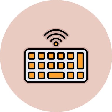 Kablosuz. Web simgesi basit illüstrasyon