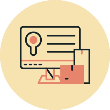 İş simgesinin vektör illüstrasyonu