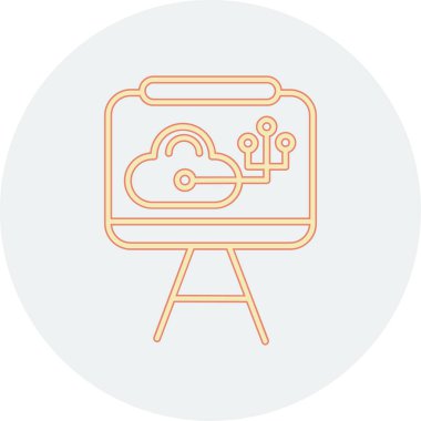 Bulut simgesinin vektör illüstrasyonu