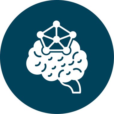 Beyin. Web simgesi basit illüstrasyon