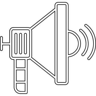 megafon hoparlörü ses simgesi