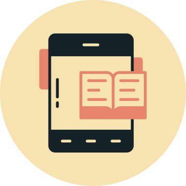 Çevrimiçi eğitim vektörü illüstrasyonu