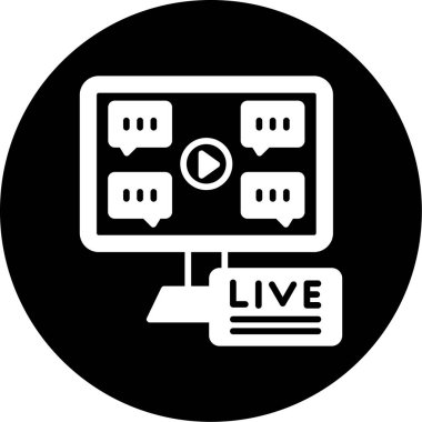 Canlı canlı ikon, vektör illüstrasyonu