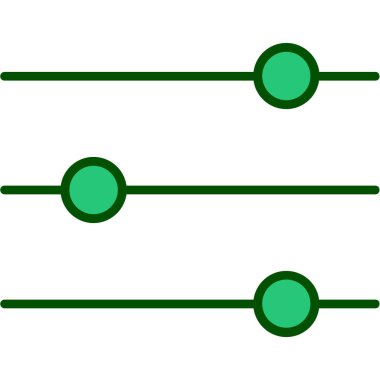 Farklı renk simgelerinin vektör çizimi