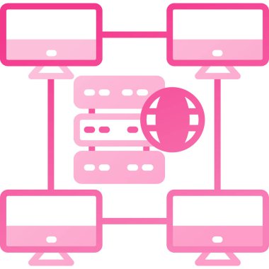 şebeke. Web simgesi basit illüstrasyon