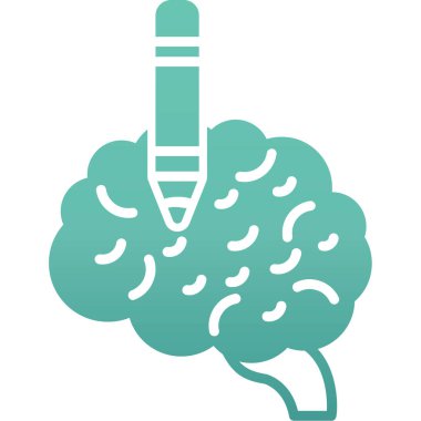 Beyin. Web simgesi basit tasarım