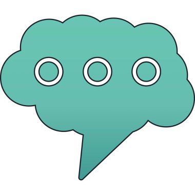 kabarcık konuşma simgesi izole edildi