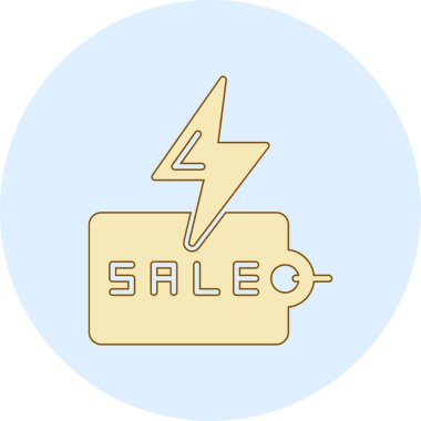 Bir fiyat etiketi simgesinin vektör çizimi