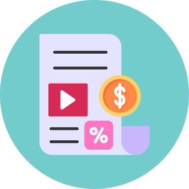 Dolar düz vektör simgesi