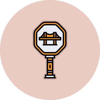 Yol işareti simgesinin vektör illüstrasyonu