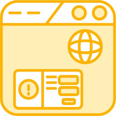 Tarayıcı tarayıcı internet simgesi - taslak biçimi