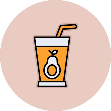 Meyve suyu. Web simgesi basit illüstrasyon