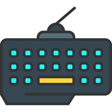 Uzaktan kumanda simgesi. vektör illüstrasyonu