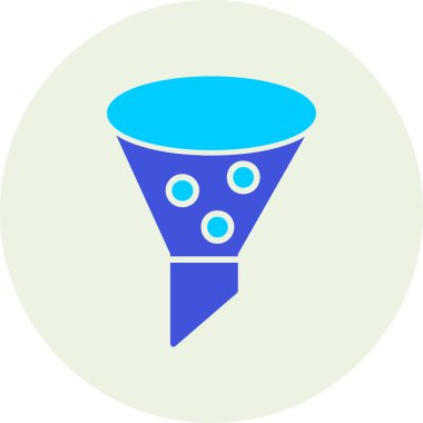 Hunili bir mavi simgenin vektör çizimi