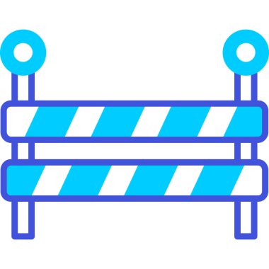 bariyer simgesi. Web için bariyer vektör simgelerinin basit çizimi