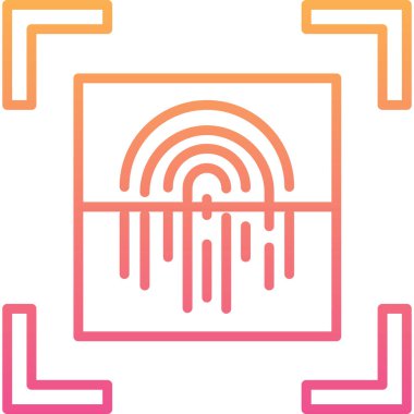 parmak izi ikonu vektör illüstrasyonu