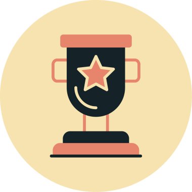 Kupa. Web simgesi basit illüstrasyon