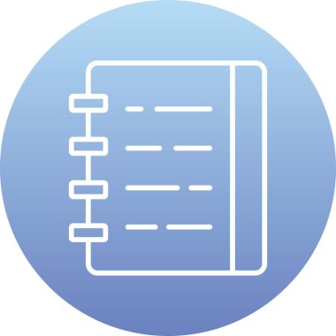 Not defteri web simgesi, vektör çizim