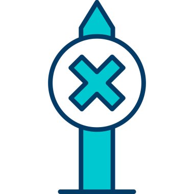 çapraz simge vektör illüstrasyonu