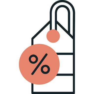 İndirim etiketi vektör illüstrasyonu