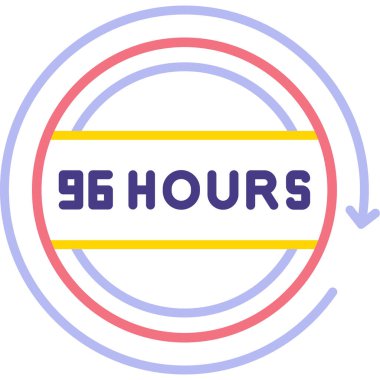 Bir saat. Web simgesi basit illüstrasyon