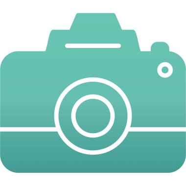 Fotoğraf kamera simgesi düz tarzı