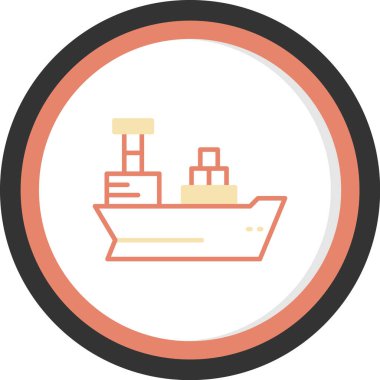 tekne ikonu vektör illüstrasyonu