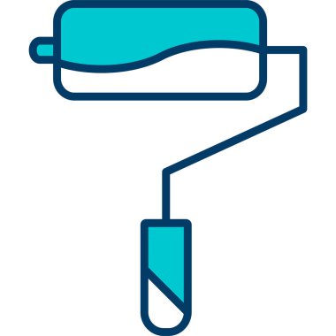 Mavi ve beyaz çizgi simgesinin vektör çizimi