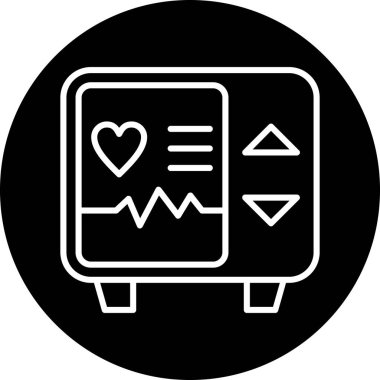 kalp atış hızı vektör simgesi tasarımı