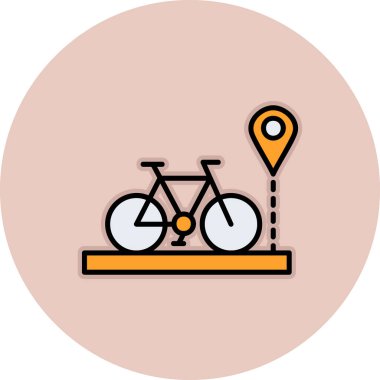 Bisiklet. Web simgesi basit illüstrasyon