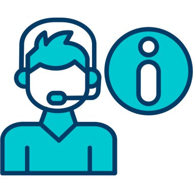 Çağrı merkezi ikon vektör illüstrasyonu